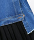 Denim Switching Sweatshirt